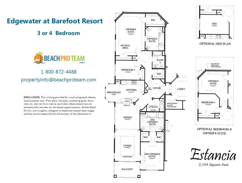 Edgewater Estancia Floor Plan - 3 or 4 Bedroom